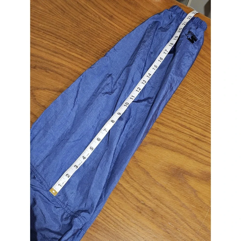 Starter‎ Jacket Mens Medium Blue Lightweight Nylon Lined Full Zip Windbreaker